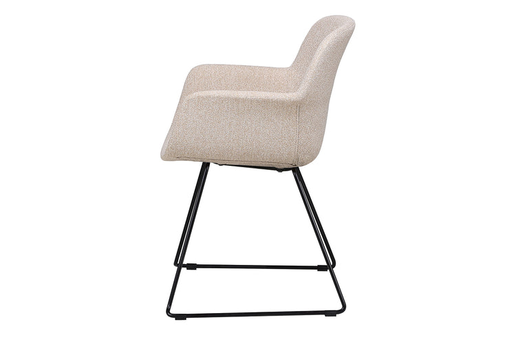 Tommy Tub Fabric Chair   - Sled Base