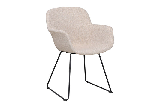 Tommy Tub Fabric Chair   - Sled Base