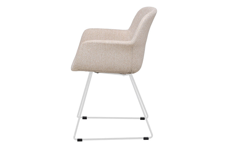 Tommy Tub Fabric Chair   - Sled Base