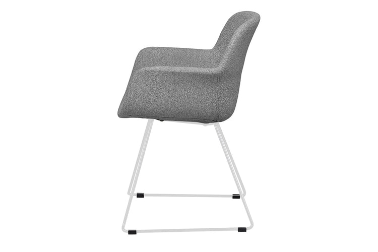 Tommy Tub Fabric Chair   - Sled Base