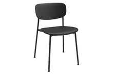  - Wilma 4 Leg Chair - Synthetic Leather Seat and Black Back - 1