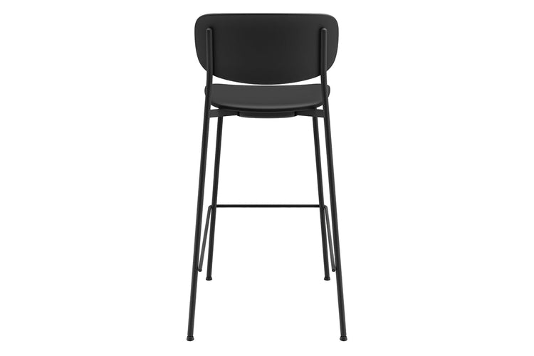 Wilma Counter Stool 4 Leg Base - Synthetic Leather Seat and Black Back - 760mm Seat Height