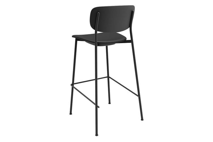 Wilma Counter Stool 4 Leg Base - Synthetic Leather Seat and Black Back - 760mm Seat Height