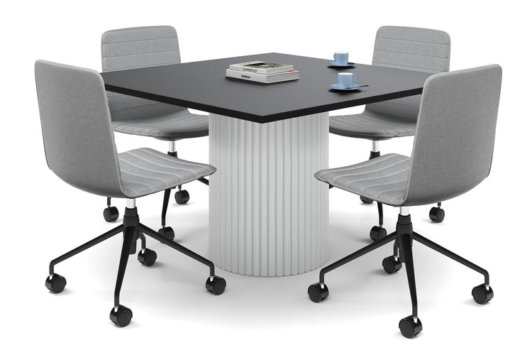 Baobab Circular Base Boardroom Rectangle Table [1200L x 1200W] Jasonl white leg black 