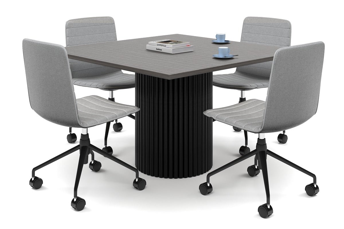 Baobab Circular Base Boardroom Rectangle Table [1200L x 1200W] Jasonl black leg dark oak 