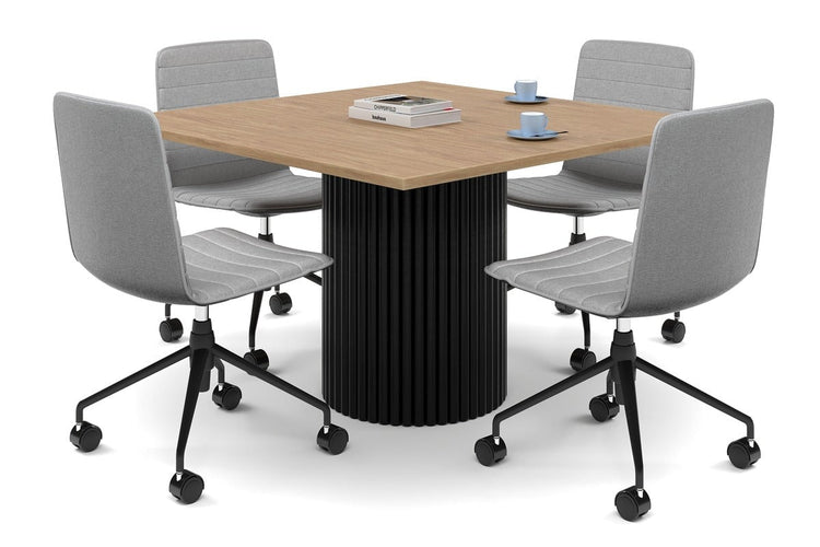 Baobab Circular Base Boardroom Rectangle Table [1200L x 1200W] Jasonl black leg salvage oak 