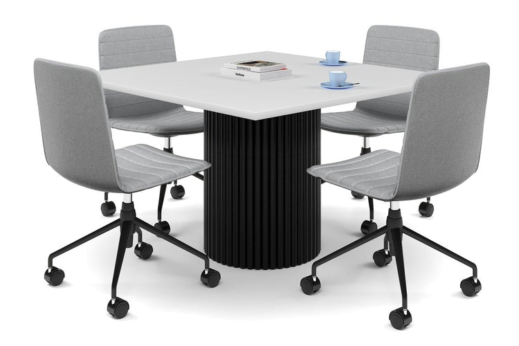 Baobab Circular Base Boardroom Rectangle Table [1200L x 1200W] Jasonl black leg white 