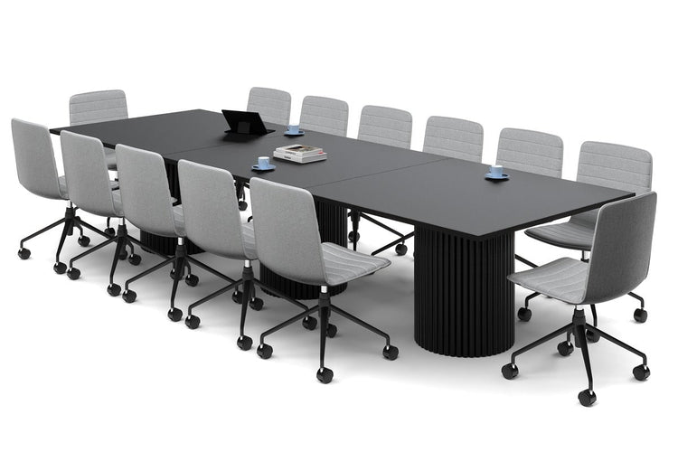 Baobab Circular Base Boardroom Rectangle Table [3600L x 1200W] Jasonl black leg black 