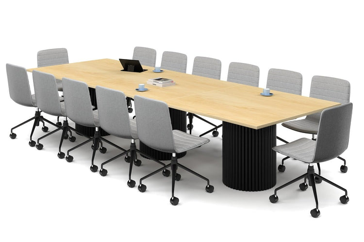 Baobab Circular Base Boardroom Rectangle Table [3600L x 1200W] Jasonl black leg maple 