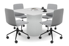  - Baobab Circular Base Boardroom Rectangle Table - Rounded Corners  [1100L x 1100W with Rounded Corners] - 1