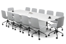  - Baobab Circular Base Boardroom Rectangle Table - Rounded Corners  [3200L x 1100W with Rounded Corners] - 1