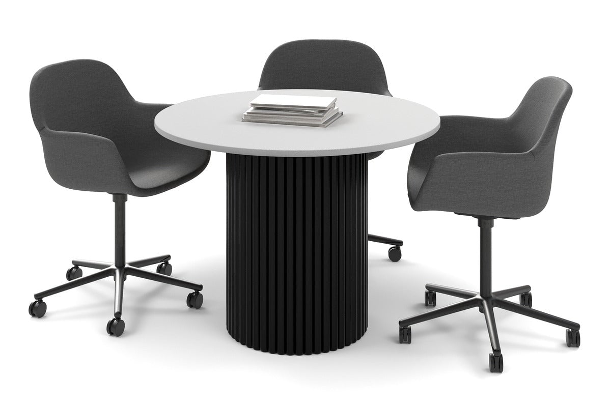 Baobab Circular Base Boardroom Round Table [1000 mm] Jasonl black leg white 