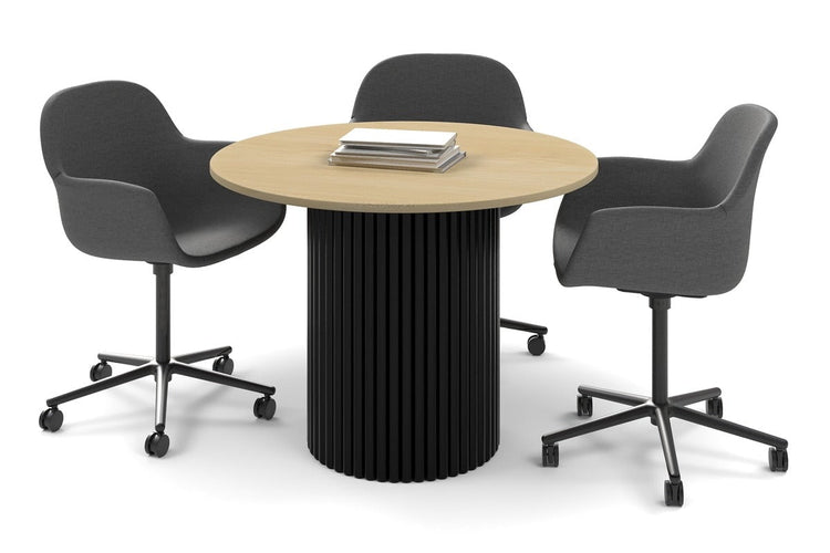 Baobab Circular Base Boardroom Round Table [1000 mm] Jasonl black leg maple 