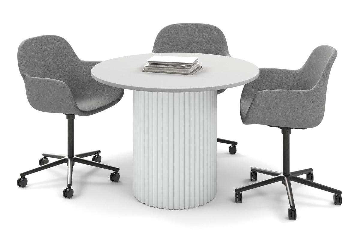 Baobab Circular Base Boardroom Round Table [1000 mm] Jasonl white leg white 