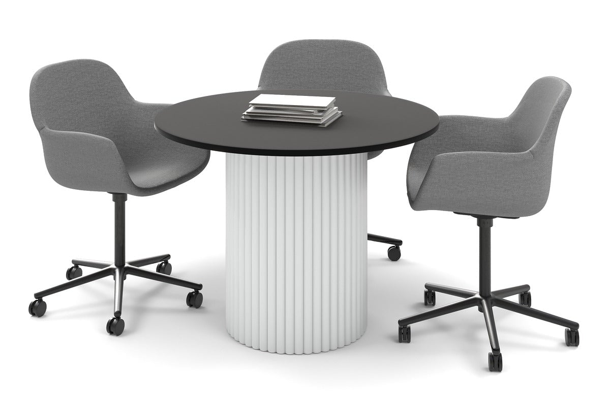 Baobab Circular Base Boardroom Round Table [1000 mm] Jasonl white leg black 