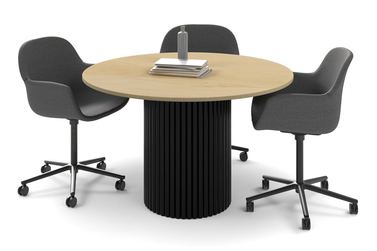 Baobab Circular Base Boardroom Round Table [1200 mm] Jasonl black leg maple 