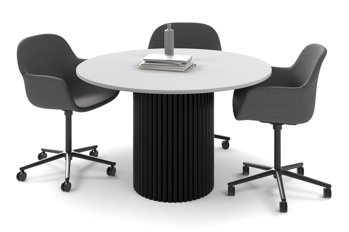 Baobab Circular Base Boardroom Round Table [1200 mm] Jasonl black leg white 