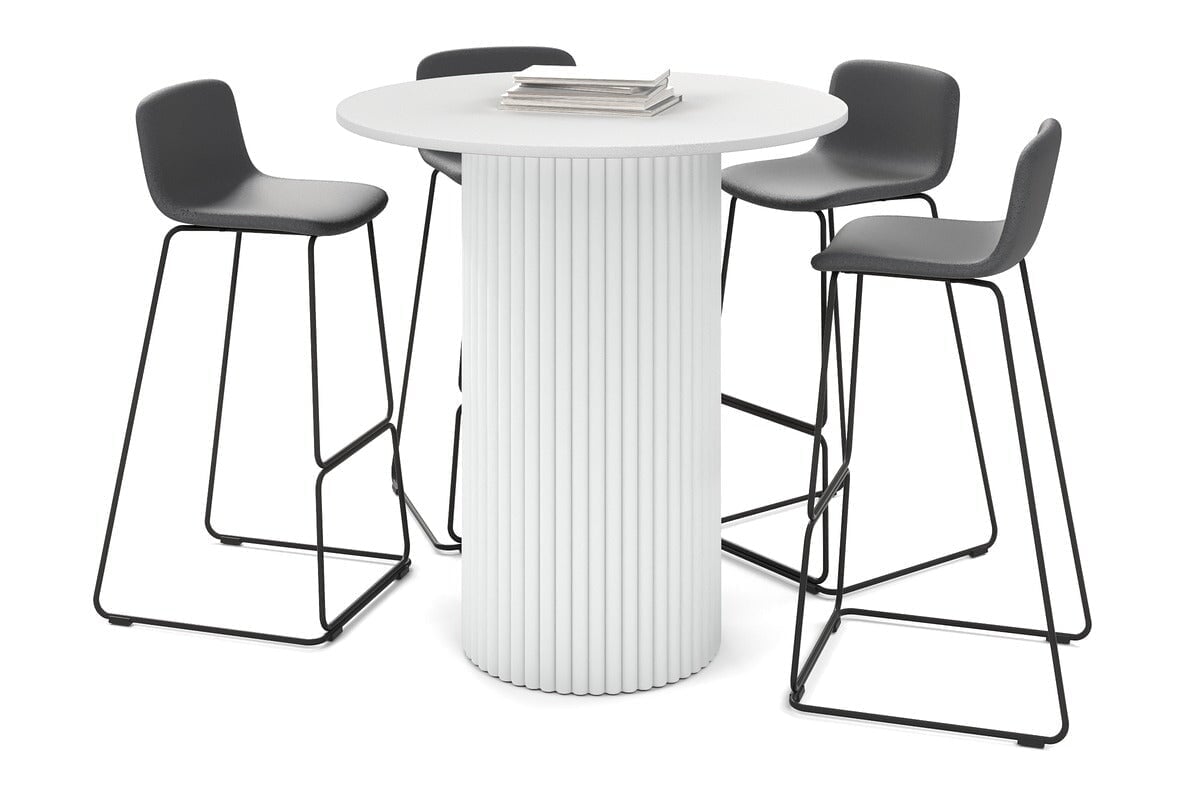 Baobab Circular Base Counter Cafe Table [1000mm] Jasonl 540mm white base white 