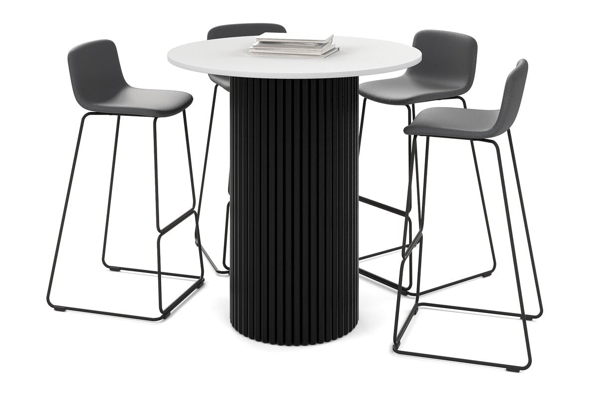 Baobab Circular Base Counter Cafe Table [1000mm] Jasonl 540mm black base white 