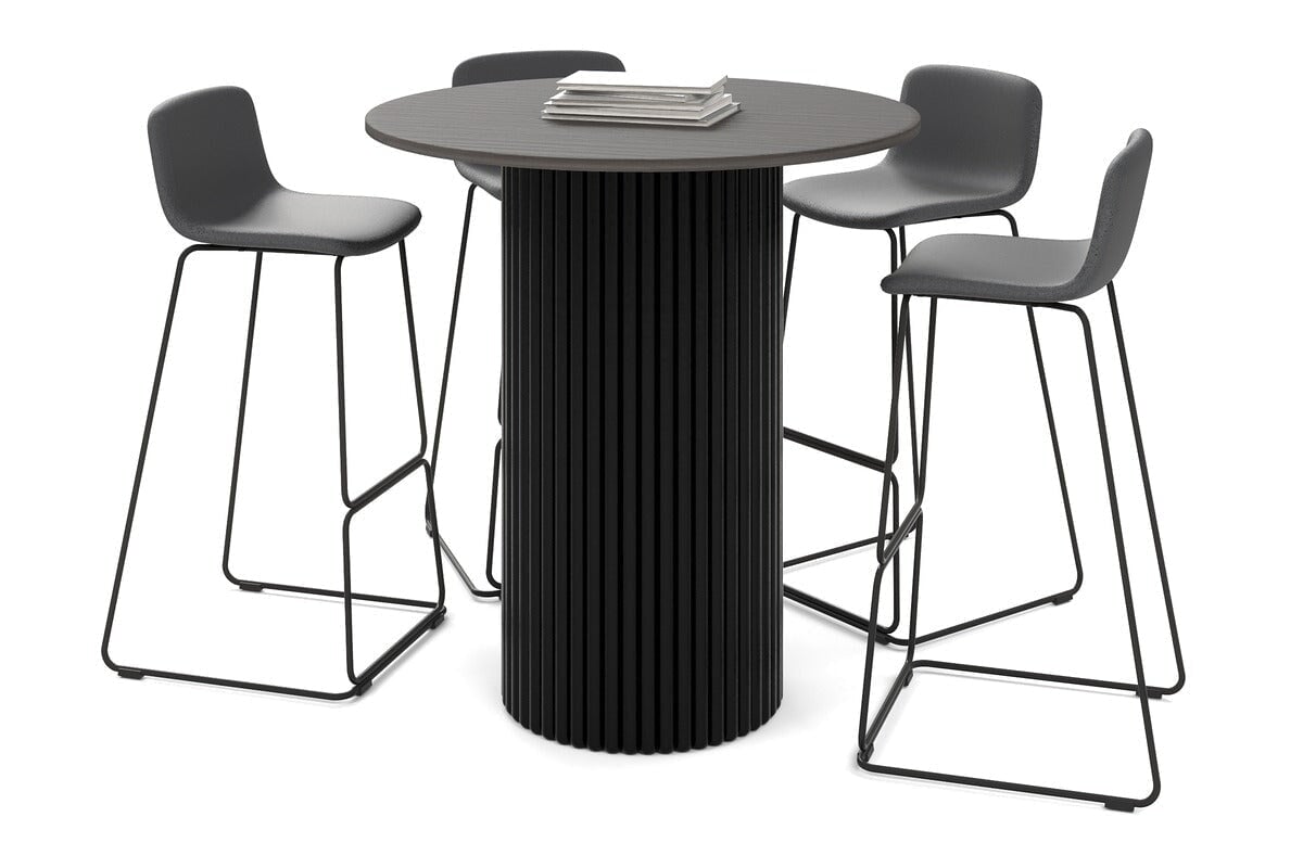 Baobab Circular Base Counter Cafe Table [1000mm] Jasonl 540mm black base dark oak 