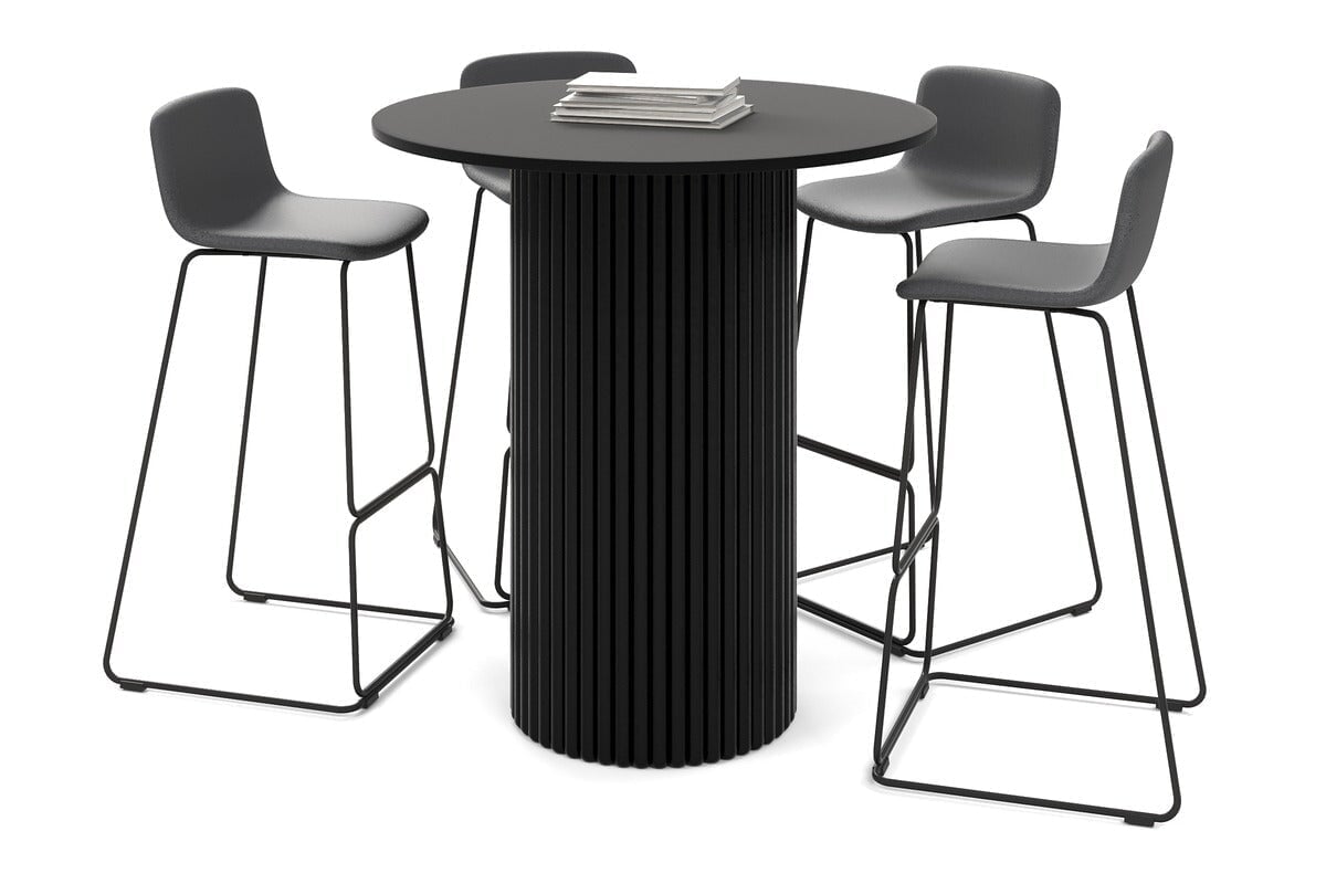 Baobab Circular Base Counter Cafe Table [1000mm] Jasonl 540mm black base black 