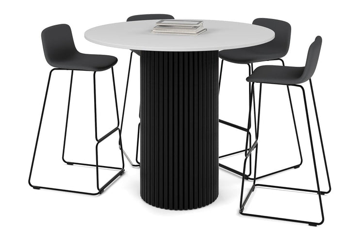 Baobab Circular Base Counter Cafe Table [1200mm] Jasonl 540mm black base white 