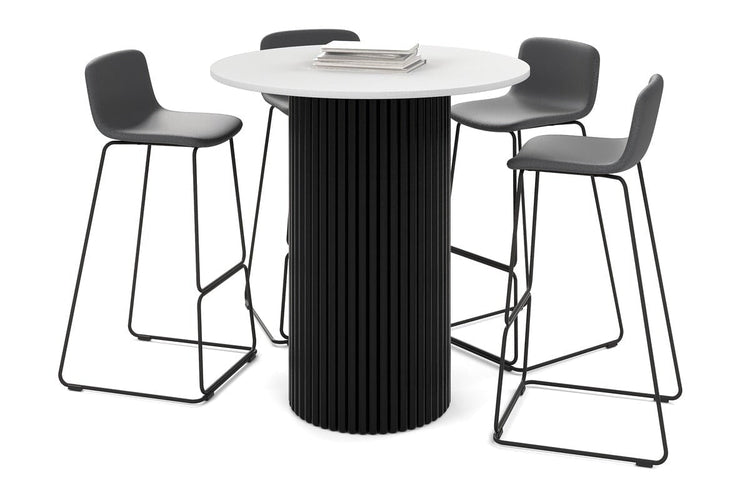 Baobab Circular Base Counter Cafe Table [1200mm] Jasonl 540mm black base white 