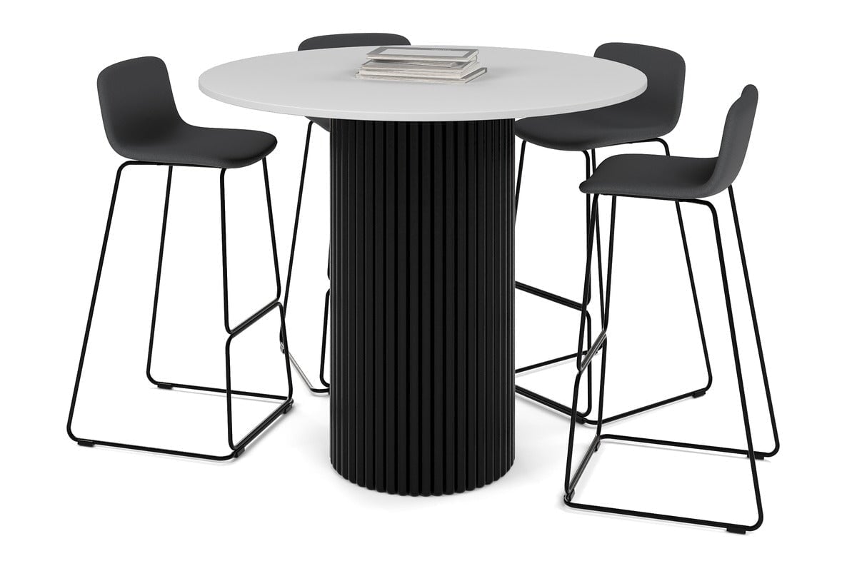 Baobab Circular Base Counter Cafe Table [1350mm] Jasonl 540mm black base white 