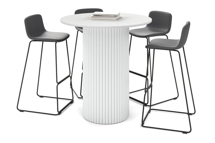 Baobab Circular Base Counter Cafe Table [700mm] Jasonl 400mm white base white 