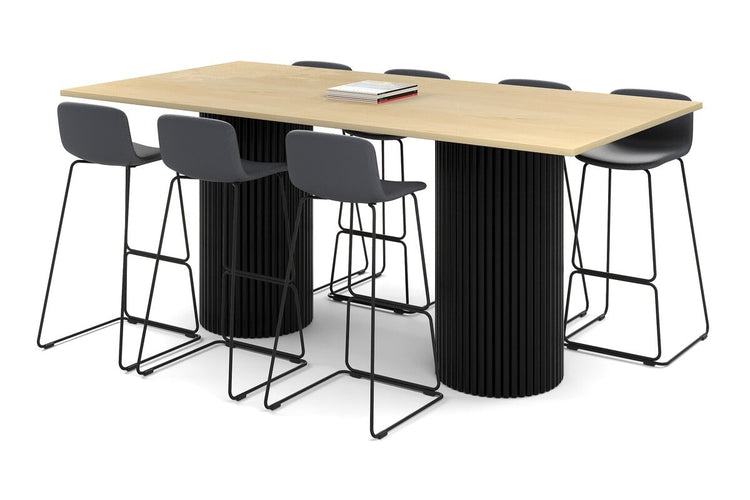 Baobab Circular Base Counter Rectangle Table [2400L x 1200W] Jasonl black leg maple 