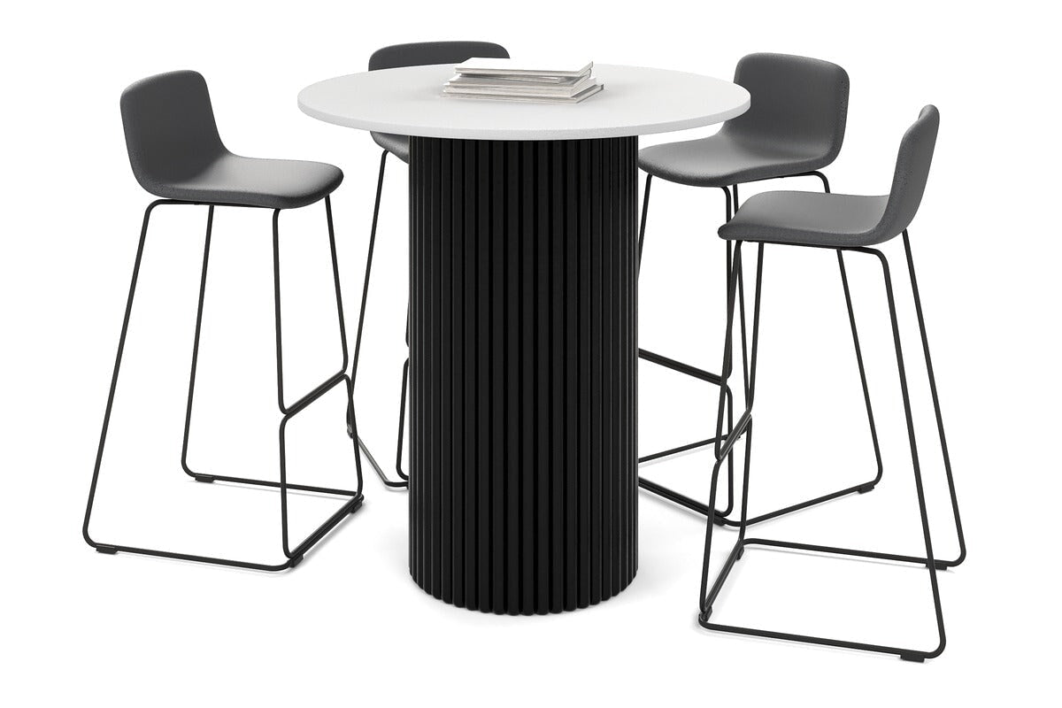 Baobab Circular Base Counter Round Table [1000mm] Jasonl black leg white 