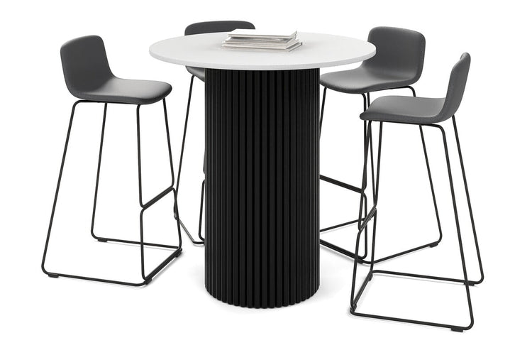 Baobab Circular Base Counter Round Table [600mm] Jasonl black leg white 