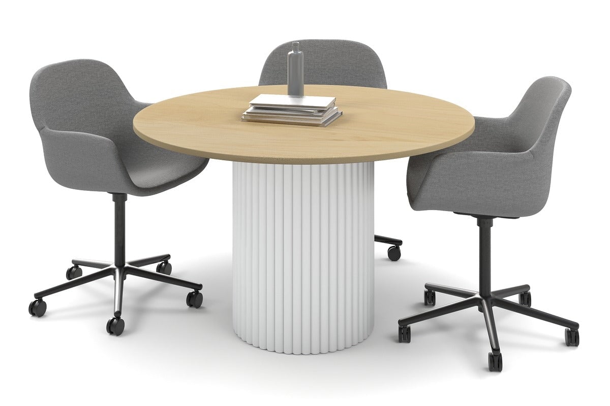 Baobab Circular Base Large Round Conference Table [1350mm] Jasonl 540mm white base maple 