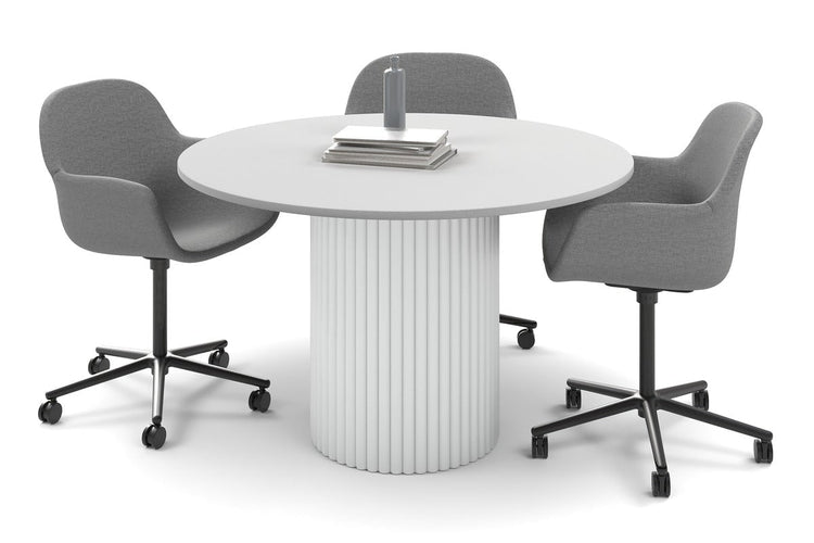 Baobab Circular Base Large Round Conference Table [1350mm] Jasonl 540mm white base white 