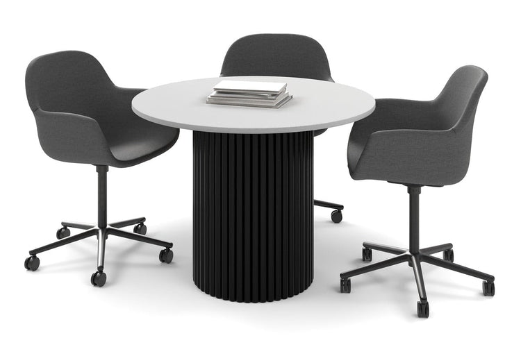 Baobab Circular Base Meeting Round Table [1000 mm] Jasonl 540mm black base white 