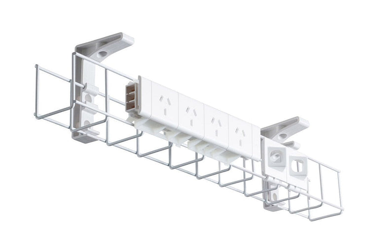 CMS Cable Management Basket Single Metal+Tray Includes 4 Power 2 Data [950W x 105H] CMS none none 