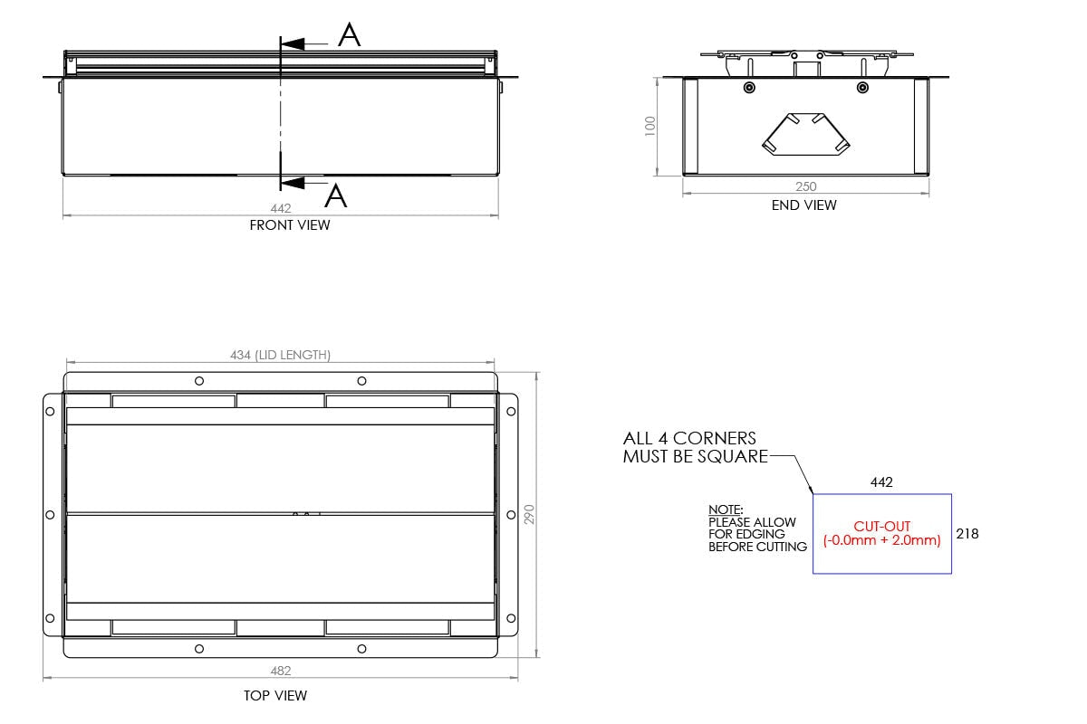 CMS Executive Box - In Desk Power (8 power/8 data/2 av) [8 Power] CMS 