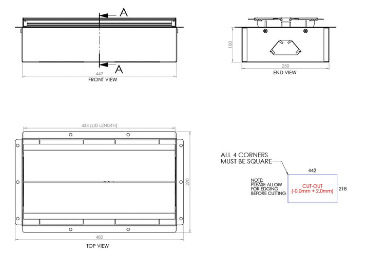 CMS Executive Box - In Desk Power (8 power/8 data/2 av) [8 Power] CMS 