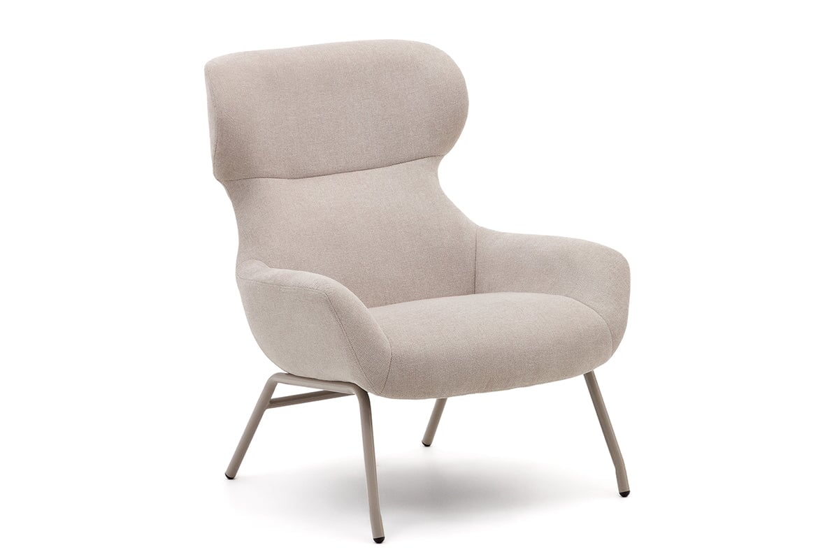 Como Bellini Armchair - Chenille Fabric [Chenille] Como beige 