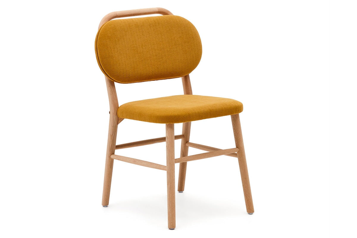 Como Hilda Chair Chenille Fabric Como mustard 