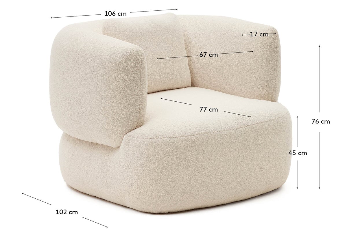 Como Maris Armchair - Boucle Fabric [Boucle] Como 