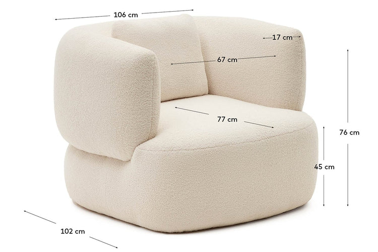 Como Maris Armchair - Boucle Fabric [Boucle] Como 