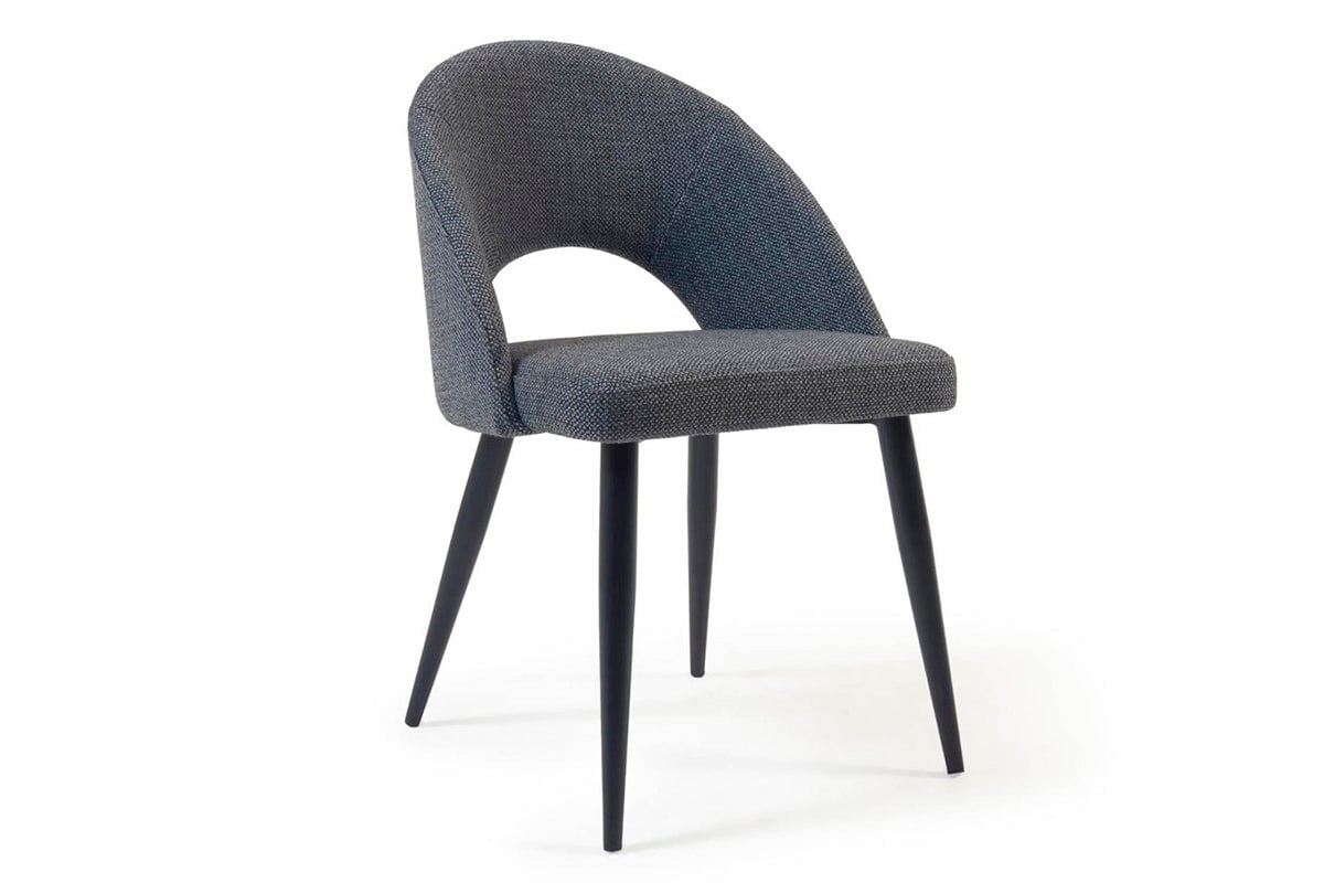 Como Mauai Chair - Upholstered Fabric Como dark grey 