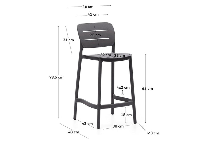 Como Morila Outdoor Stool - 650mm Seat Height Como 