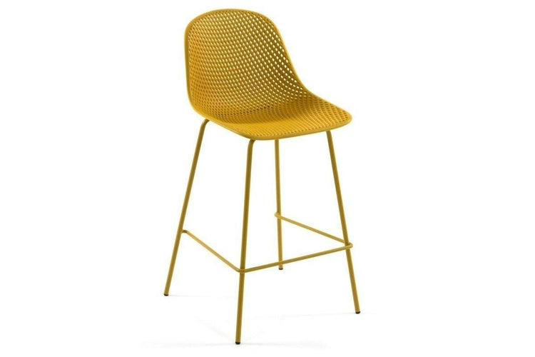 Como Quinby Outdoor Plastic Stool - 750mm Seat Height [1070H x 490W] Como yellow 