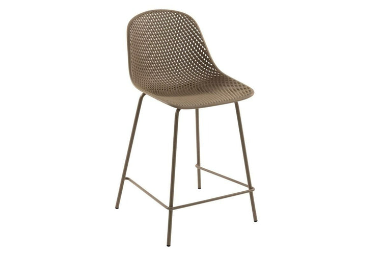 Como Quinby Outdoor Plastic Stool - 750mm Seat Height [1070H x 490W] Como beige 