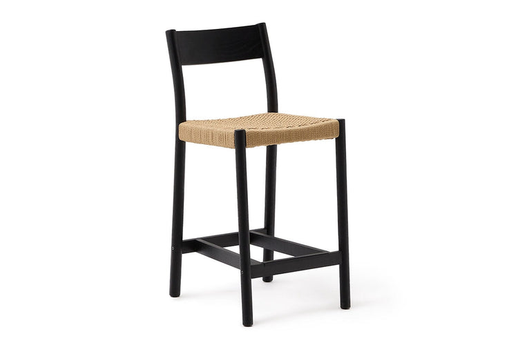 Como Talia Stool with Backrest Como black 