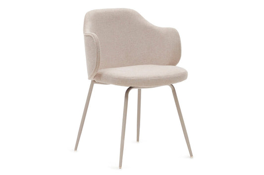 Como Yuni Chair - Chenille Fabric [Chenille Fabric] Como beige seat/beige leg 