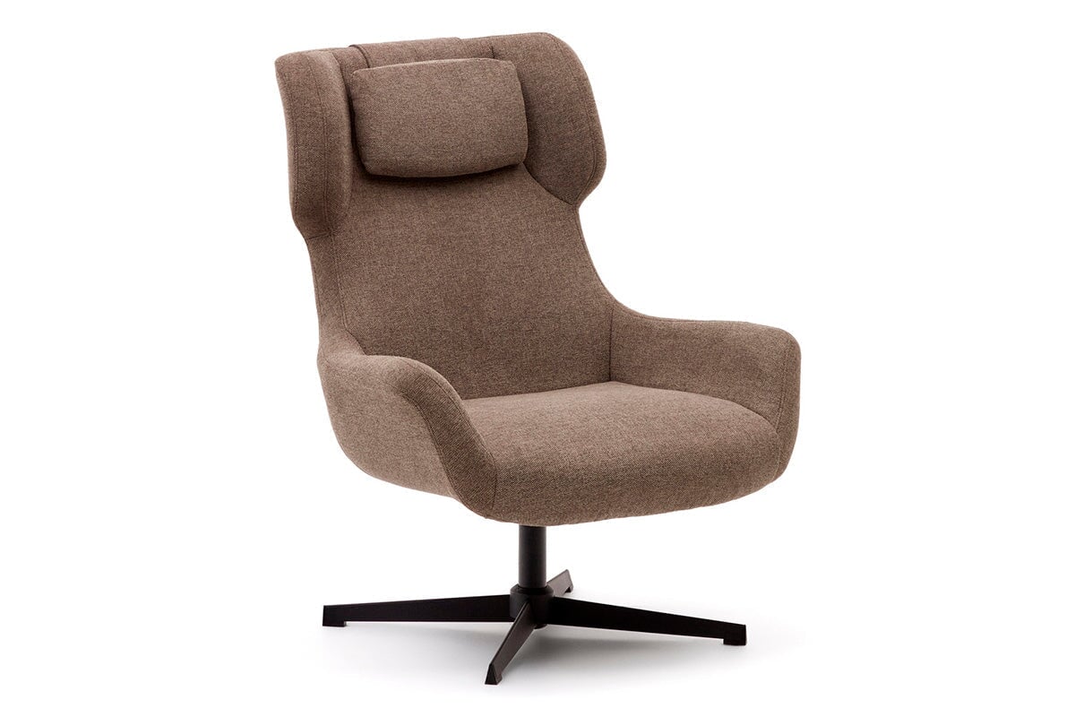 Como Zalin Armchair - Chenille Fabric [Chenille Fabric] Como brown 