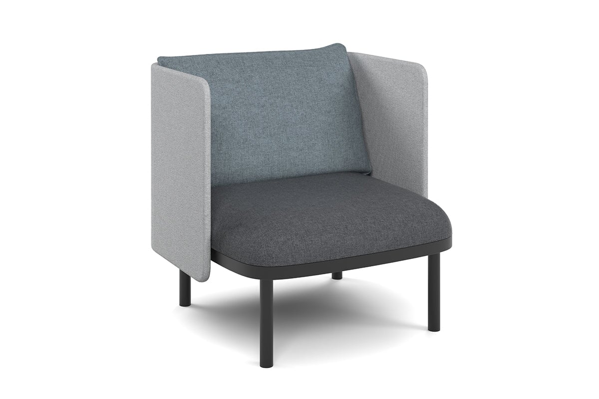 Cozy Single Seater Low Back Lounge with Cushion Jasonl light blue 